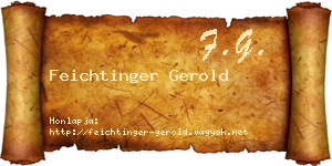Feichtinger Gerold névjegykártya